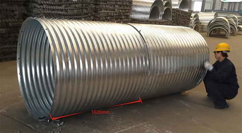 Characteristics and advantages of Galvanized Metal&nbsp;Culvert&nbsp;Pipe manufactured by China Lucky Steel Supplier