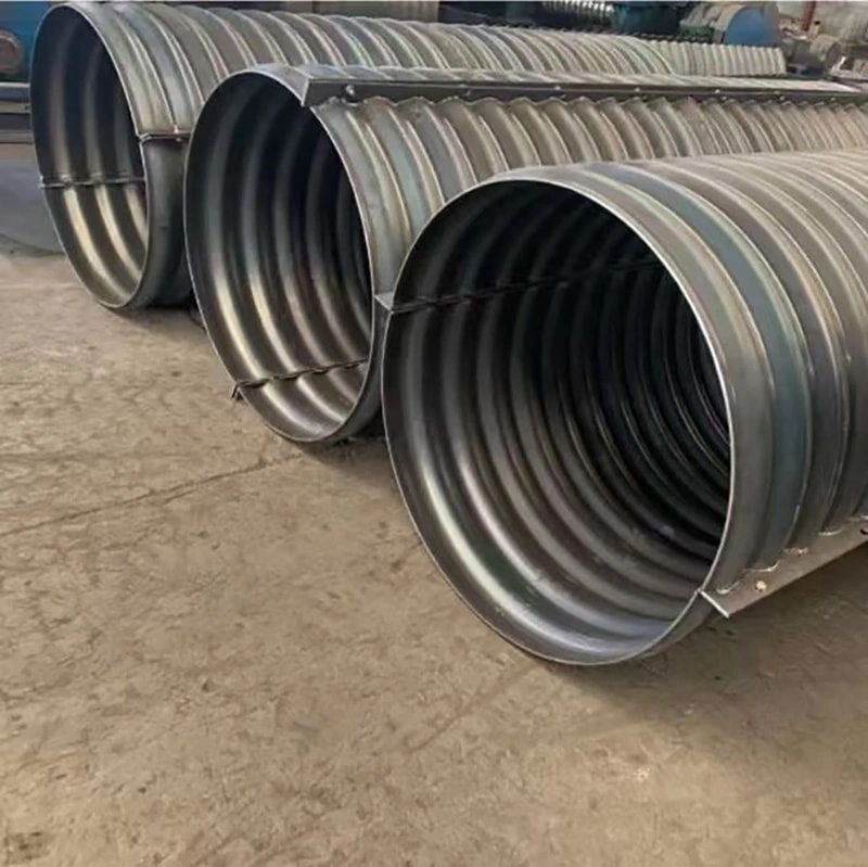 Q235 Steel Corrugated Culvert Pipe for Highway Bridge and Culvert Drainage - Galvanized Metal Corrugated Pipe