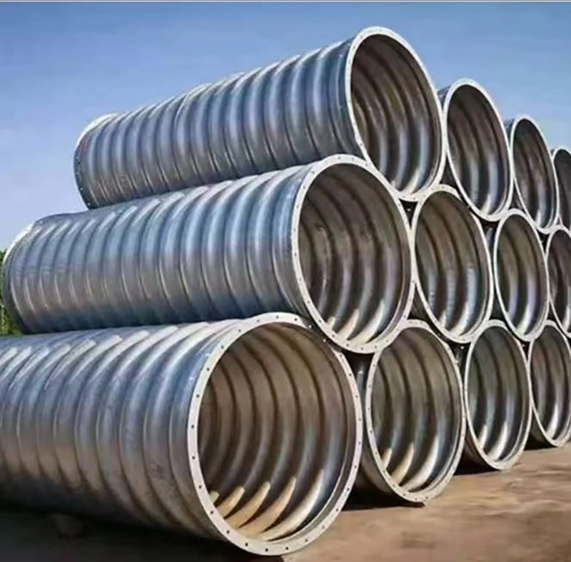 Q235 Steel Corrugated Culvert Pipe for Highway Bridge and Culvert Drainage - Galvanized Metal Corrugated Pipe