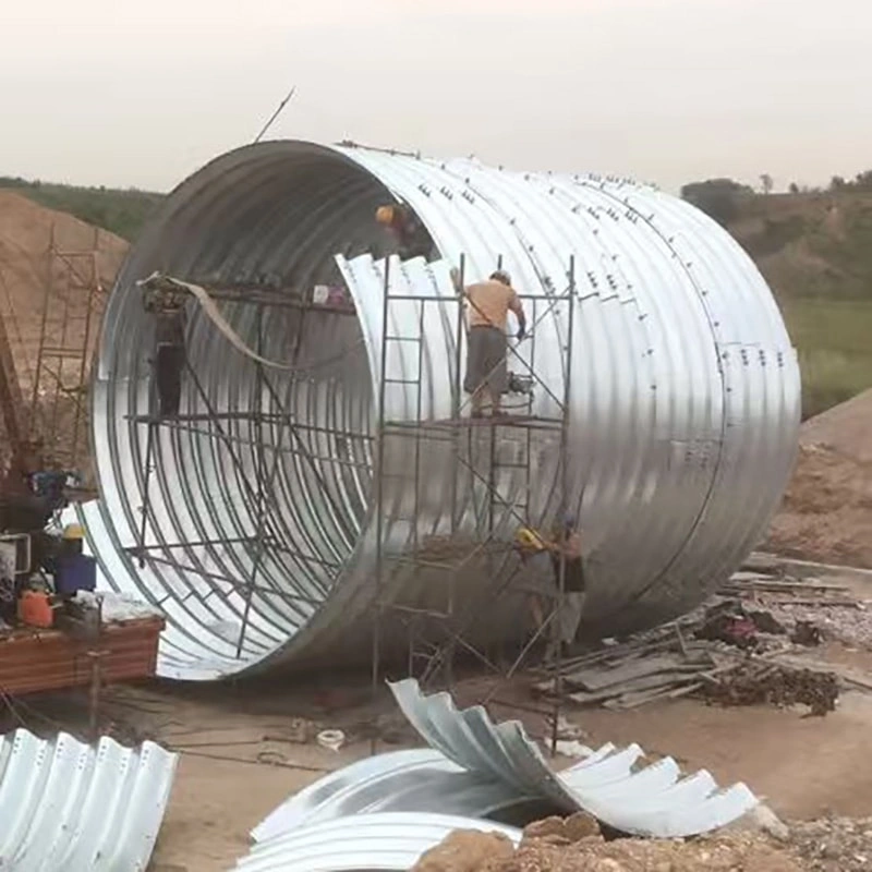 Corrugated pipe culvert is also called metal corrugated pipe culvert or steel corrugated culvert