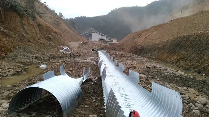 Two Plates Assembly Corrugated Steel Pipe Culvert Two Plates Assembly Corrugated Steel Pipe Culvert