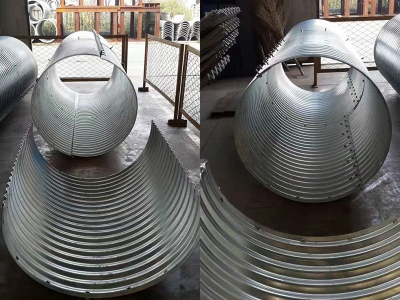 Two Plates Assembly Corrugated Steel Pipe Culvert Two Plates Assembly Corrugated Steel Pipe Culvert